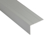 Aluminiumprofil med matt yta och L-formad design.