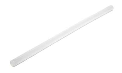 Transparent cylinderformad smältlimstav.