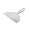 Spackelspade i metall med ergonomiskt handtag och hål för upphängning.