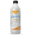 Flaska med etikett text: "sanera LUKT", "För en fräschare inomhusmiljö", "JAPE". Svart skruvkork.