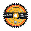 Sågklinga med svart och gul design, märkt "DEWALT Elite Series", med text som anger storlek och typ, "Nail Tough".