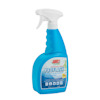 Blå sprayflaska med etikett med texten "PROFLASH Professional Product, Multi-Functional Detergent, Rengöringsmedel" och logotyp.