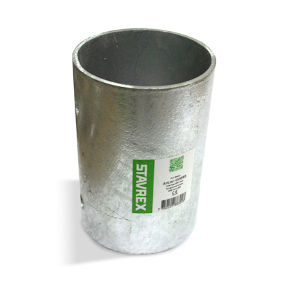 Cylindrisk metalldel med etikett som visar "STAVREX" och en QR-kod.