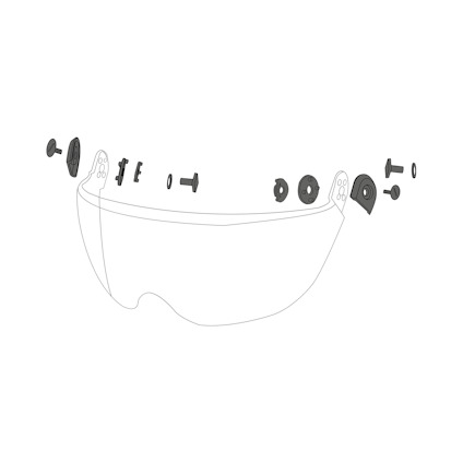 VISIRSKRUVAR THEIA GUARDIO SVART ONE SIZE