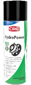 Sprayburk med svart lock och etikett i vitt och grönt med texten "HydroPower", "Food Safe", "Biodegradable Formula".