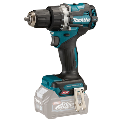 Borrskruvdragare i blått och svart med silvermärkt Makita-logotyp och justerbart vridmoment.