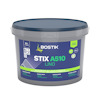 Hink med grön etikett, texten "Bostik STIX A510 LINO", volym 10L, bild av en ödla.