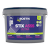 Förpackning av Bostik STIX A555 ULTRA golvlim, 10 liter, med etikett och logotyp på framsidan.