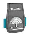 Svart och blå verktygshållare i tyg med metallkrok och texten "Makita" i vitt.