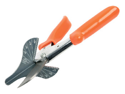Listav med orange plasthandtag och graderad skala vid bladens bas.