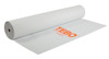 Rulle av vitt material med orange text "TEBO COVER".