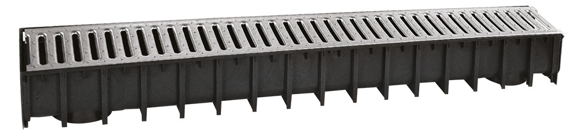 DRÄNRÄNNA A15 SABDRAIN GALVAT MED GALLER, PP LÄNGD 1 METER - Gelia