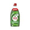 Flaska med grön handdiskmedel, märkt "YES Original", 520ML, med röd kork.