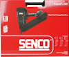 Röd förpackning med Senco FramePro 601 spikpistol. Text: "1 Year Limited", "Clipped Head Framing Nailer 90mm".