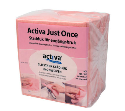 STÄDDUK JUST ONCE ACTIVA 100STRÖD 33X30CM