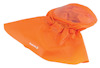 Orange huva med transparent visir och vit Sunstrom-logga på sidan.