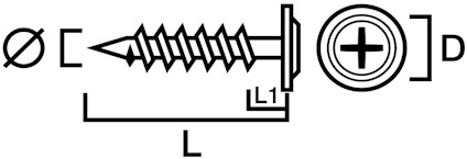 MONTAGESKRUV PROTEC TRÄ/STÅL