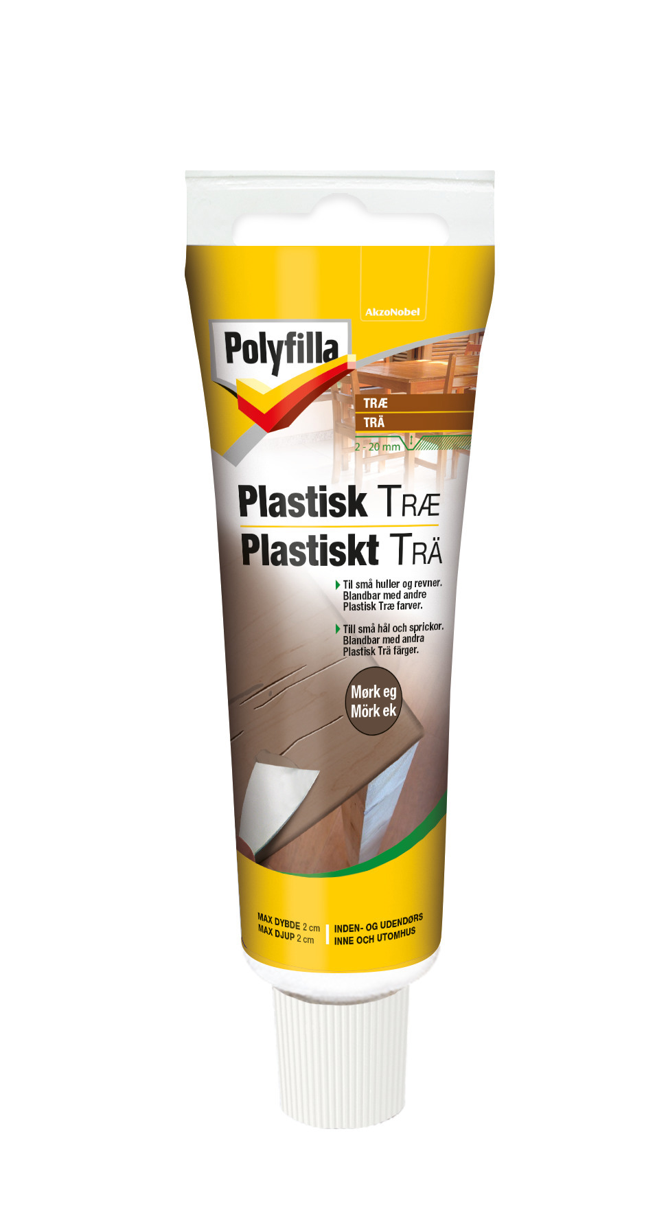 PLASTISKT TRÄ MÖRK EK POLYFILLA 75GR - Polyfilla