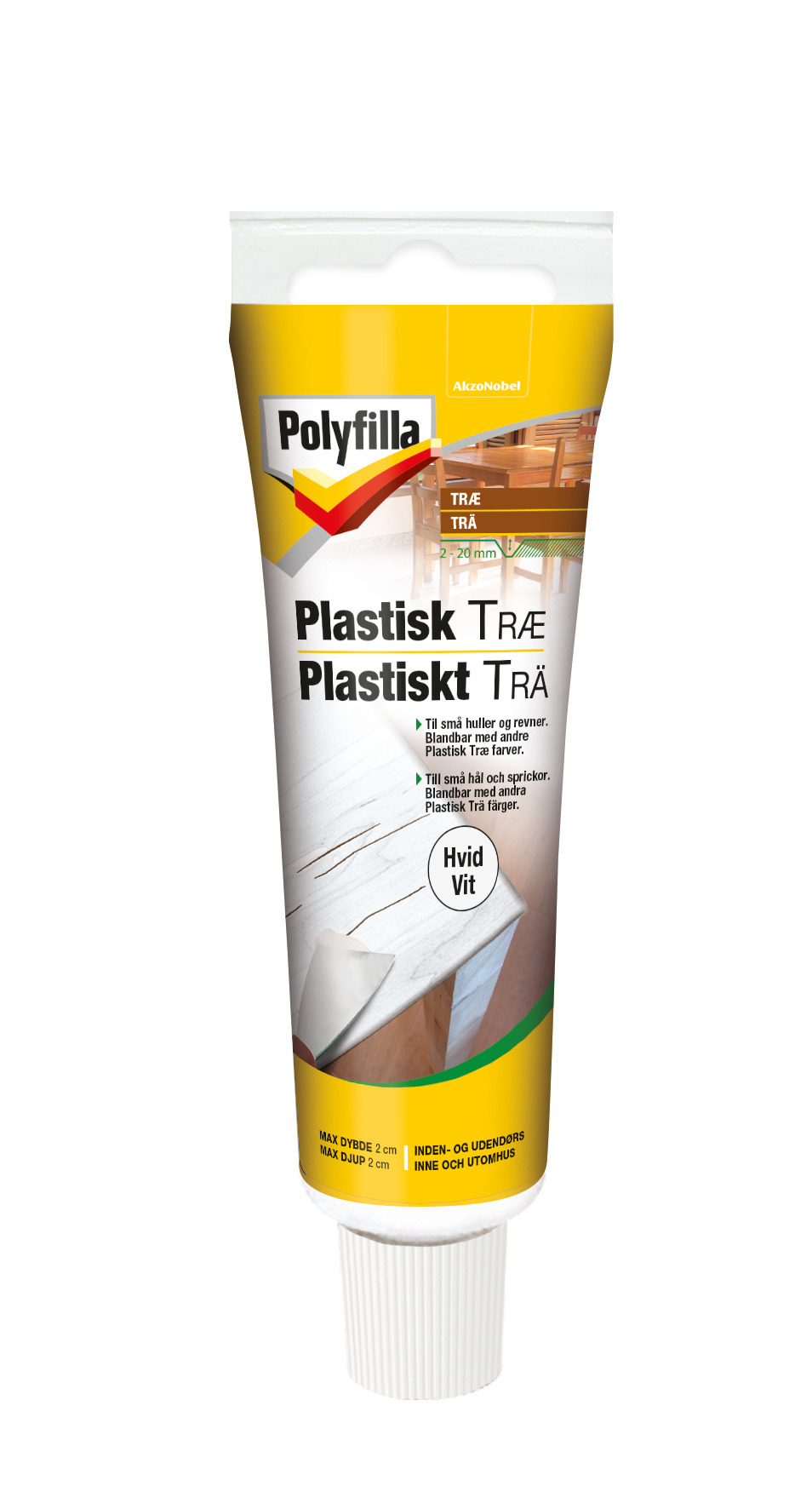 PLASTISKT TRÄ VIT POLYFILLA 75GR - Polyfilla