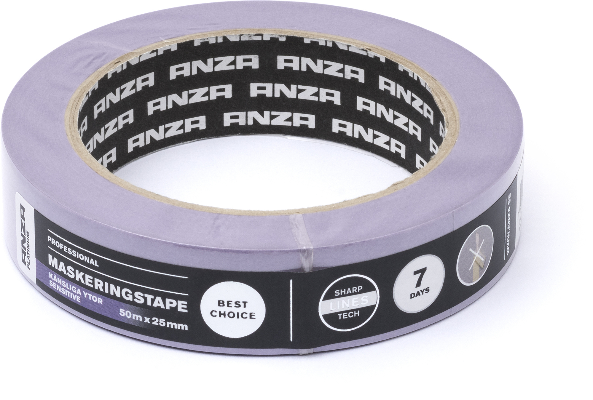 MASKERINGSTEJP TAPET 50MX25MM PLATINUM - Anza
