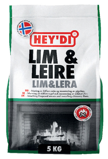 Förpackning av Hey'di Lim & Leire Lim & Lera med bild av eldstad och norska flaggan.