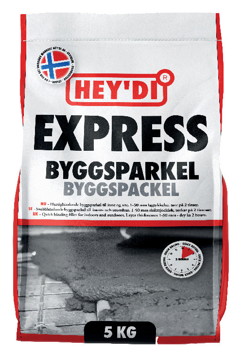 BYGGSPACKEL EXPRESS GRÅ 5 KG - Thomee