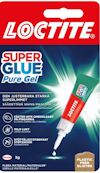 Förpackning av Loctite Super Glue Pure Gel med text på framsidan.