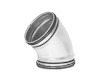 RÖRBÖJ BU VENTILATION GALVAD 45GR 160MM
