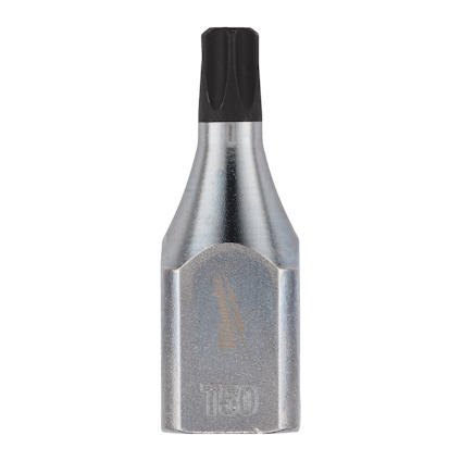 Bitshylsa i metall med Torx-design och märkningen "T50" på ytan.
