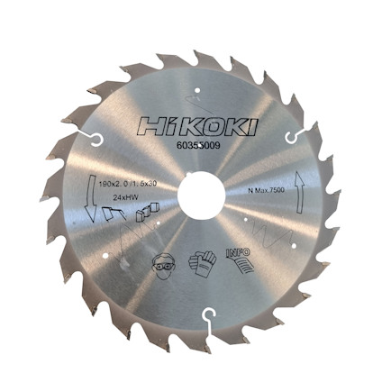 SÅGKLINGA 190X2,0 24T 30MM HÅL HIKOKI 30MM HÅL