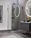 DUSCHHÖRN INFINITY SVART 80X100