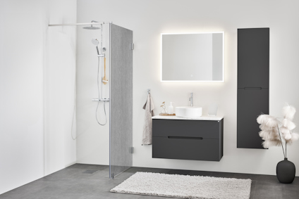 DUSCHVÄGG INFINITY LACE 90 KROM