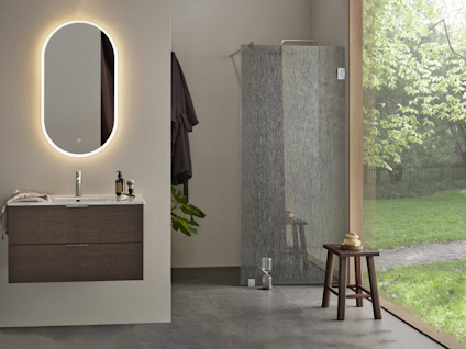 DUSCHVÄGG INFINITY LACE 90 KROM