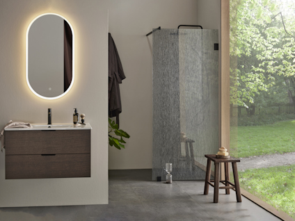 DUSCHVÄGG INFINITY LACE 80 SVART