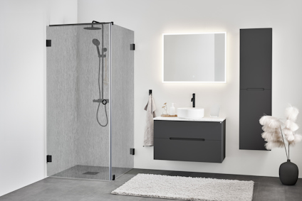 DUSCHHÖRN INFINITY LACE COMBI 90X80 SVART