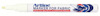 Vit märkpenna med texten "Artline Marker for Fabric" och "Ideal for Marking on Coloured Fabrics" tryckt på sidan.