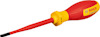 Skräddarsydd skruvmejsel med rött och gult handtag och svart spets, med Bosch-logotyp synlig på handtaget.