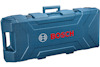 Blått Bosch-fodral med handtag och Bosch-logotyp i rött.