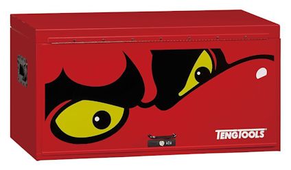 VERKTYGSLÅDA 5 LÅDOR TENG TOOLS RÖD BRED 37 TUM