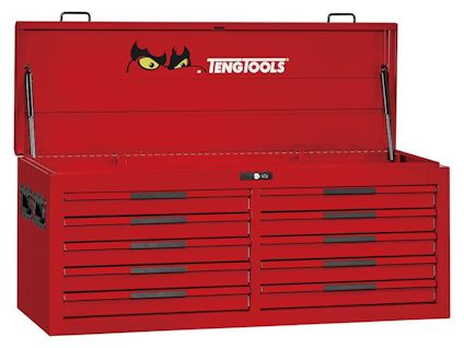 VERKTYGSLÅDA 10 LÅDOR TENG TOOLS RÖD 53 TUM
