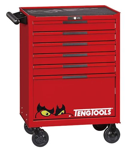 VERKTYGSVAGN 6 LÅDOR TENG TOOLS RÖD 26 TUM