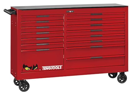 VERKTYGSVAGN 15 LÅDOR TENG TOOLS RÖD 64 TUM