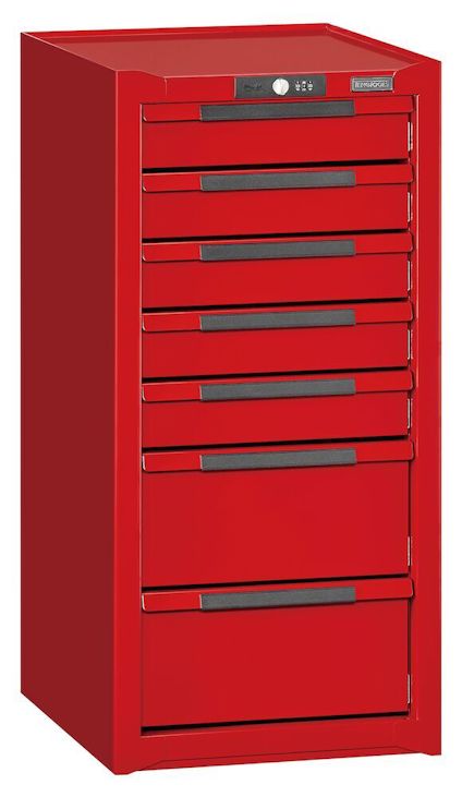 SIDOSKÅP 7 LÅDOR TENG TOOLS RÖD 15 TUM