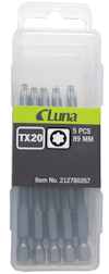 BITS T20 LUNA 89MM FÄSTE 1/4 TUM 5-PACK