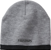 Grå mössa med svart kant upptill och logotypen "FRISTADS" broderad på framsidan.
