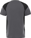 Grå och svart t-shirt med raglanärmar och enkel design.