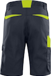 Mörkgråa shorts med limegröna detaljer vid fickorna och linningen, och fickor på sidorna.