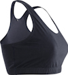 Svart racerback sport-bh med bred elastisk kant.