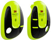Neongula kåpskal med svarta inslag, märkta med "3M PELTOR WS ALERT XPI" och Bluetooth-symbol.