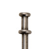 Metallisk stång med cylindrisk form och två distinkta ringar nära toppen.